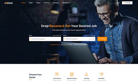 Job Board Free Bootstrap Html Job Board Website Template Vrogue Co