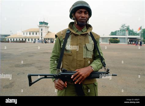 Armed Soldier Cameroon Africa Stock Photo Alamy
