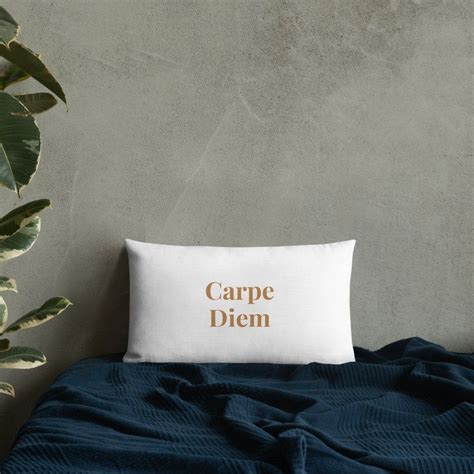 Carpe Diem Premium Pillow 20x12 Etsy