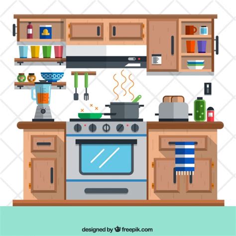 Kitchen logo vectors photos and psd files free download. Kitchen in flat design Vector | Free Download
