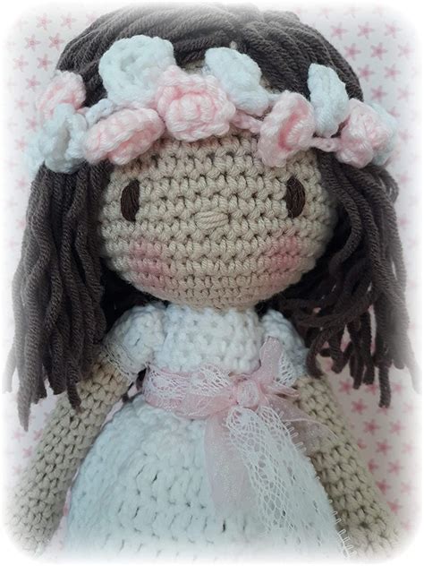 Muñeca Crochet Personalizada ComuniÓn Mariquilla Amazones Handmade