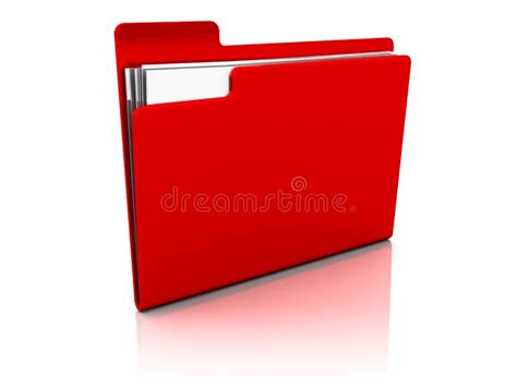 Red Folder Icon Stock Illustration Illustration Of Organized 14538509