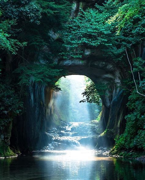 Powerful Sunrays Through The Famous Kameiwa Cave In Japan Photo By