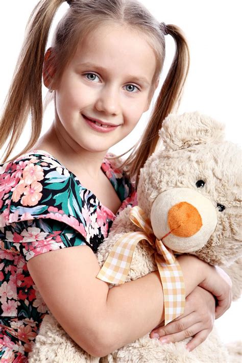Free Stock Photo Of Cute Girl With Her Teddy Bear Download Free