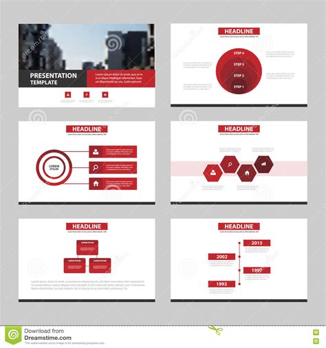 De Rode Zwarte Abstracte Presentatiemalplaatjes Infographic Het Vlakke