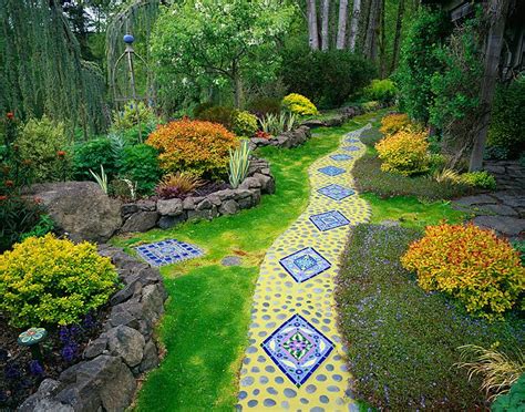 Vashon Island Wa Whimsical Garden Of Tile Gardening