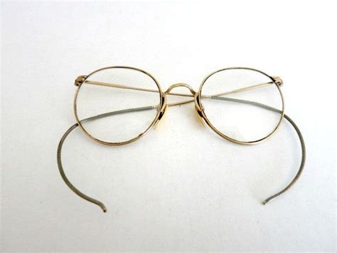 Vintage 12k Gold Filled Hibo Wire Rim Round Eyeglasses Ao Round Eyeglasses Gold Gold Filled