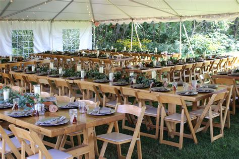 Natural Table Settings Outdoor Wedding Reception Vermont