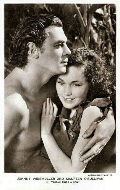 Tarzan And Jane Maureen Osullivan Old Movie Stars Classic Movie Stars Classic Movies Golden
