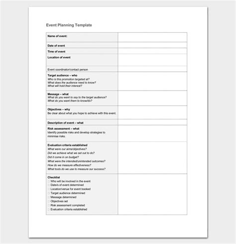 Event Outline Template 9 Samples And Examples For Pdf Format