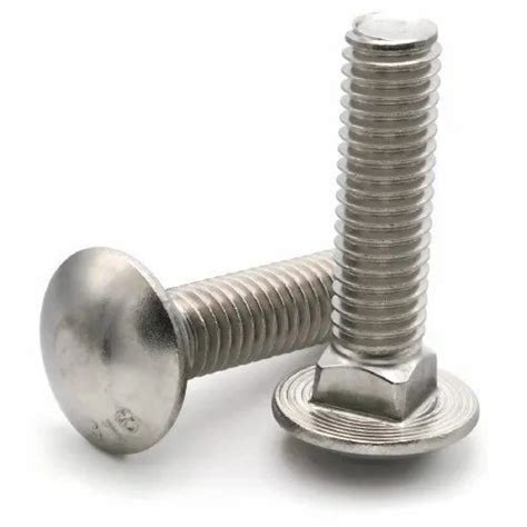 Roundhead Stainless Steel Carriage Bolt For Industrial Size M5 To