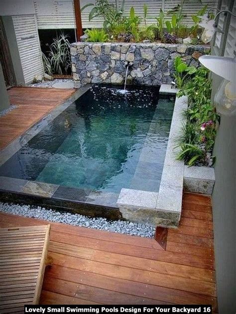Lovely Small Swimming Pools Design For Your Backyard Homyhomee Backyard Pool Designs