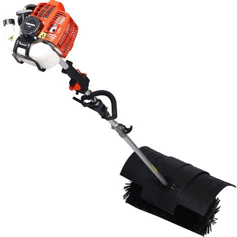 Power Snow Sweeper Brush Machine 52cc Gasoline Walk Behind Power Broom