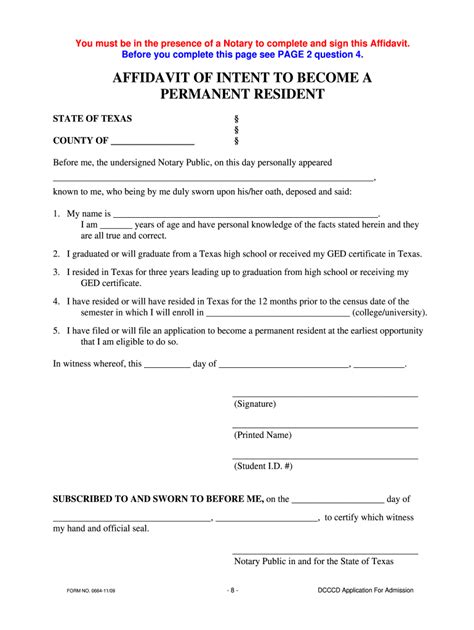 Affidavit Of Fact Texas Fill Out And Sign Printable Pdf Template Free