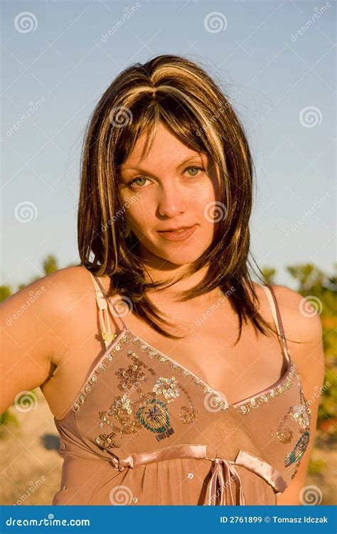 Women Stock Image Image Of Sand Beach Bushes Portrait 2761899