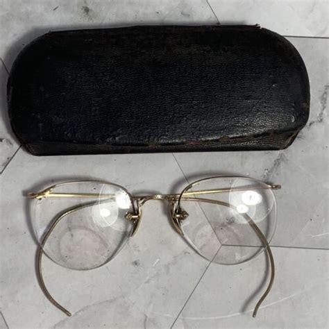 antique vintage 1920s oval eyeglasses spectacles gold… gem