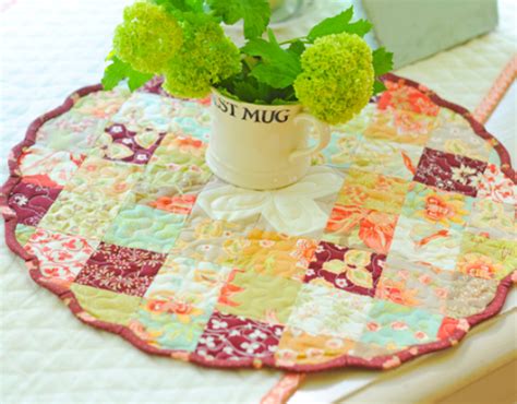 A Charm Pack Or Two For This Blossoms And Jam Table Topper Quilting Cubby