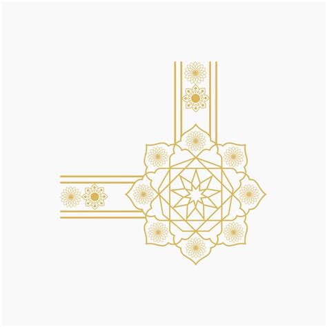 Premium Vector Islamic Border Corner Illustration