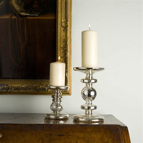 Antiqued Silver Candlestick By All Things Brighton Beautiful