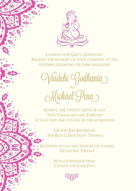 I am writing this letter to break charming news to you that my elder brother john and his girlfriend catherine are getting married, the next month. Wedding invitation Indian inspired by nineoninecreative on ...