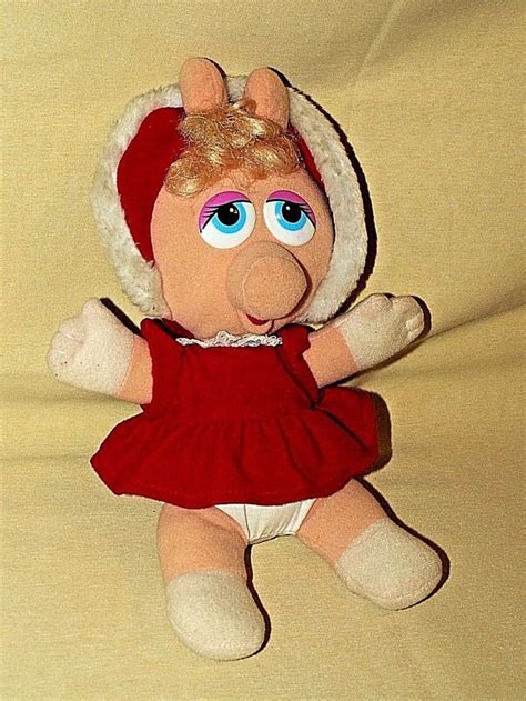 Miss Piggy Plush Doll 1987 Christmas Baby Muppets Henson Asso Inc Dress