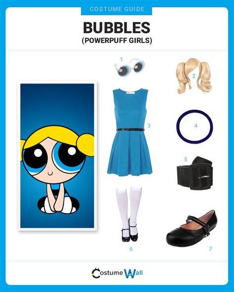 dress up to be as cute as bubbles fighting for the powerpuff girls in the animated tv series on