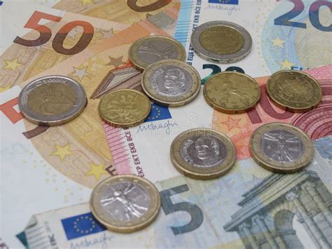 Euro Notes And Coins European Union Stock Image Image Of Money Mint