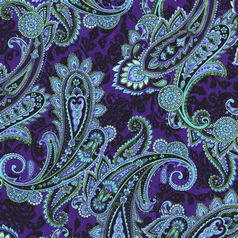2794 003 Casablanca Paisley Blue Fabric Rjr Fabrics