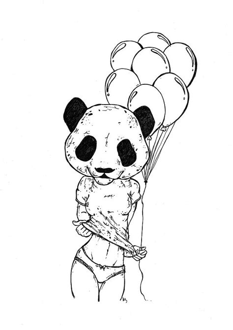 Sexy Party Panda Drawing By Kimberly Stubing
