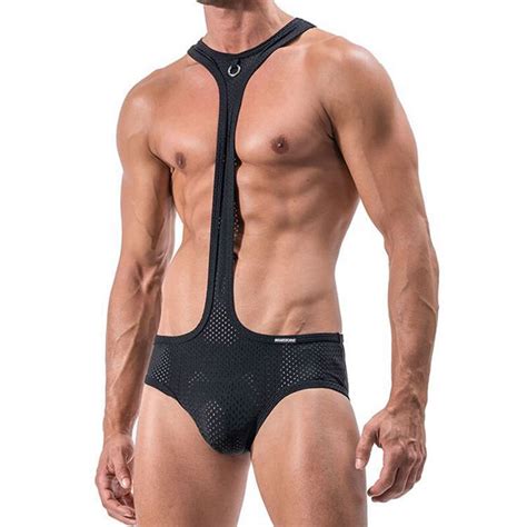 Newest Sexy Mens Mesh Bodysuit Body Shaper Comfortable Underwear Romper Breathable Bodybuilding