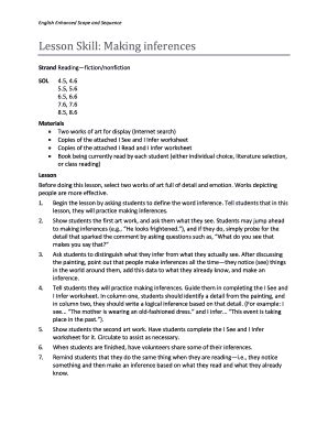 Fillable Online Lesson Skill Making Inferences Fax Email Print Pdffiller