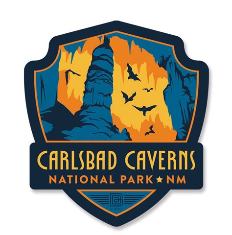Carlsbad Caverns Np Emblem Wooden Magnet American Made