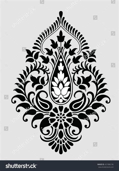 Traditional Indian Motif Stock Vector Royalty Free 421986136