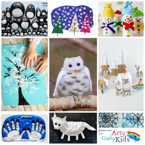 16 Easy Winter Crafts For Kids Arty Crafty Kids