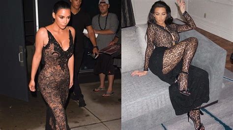 Kim Kardashian Slays In Sheer Lace Dress Click To Know