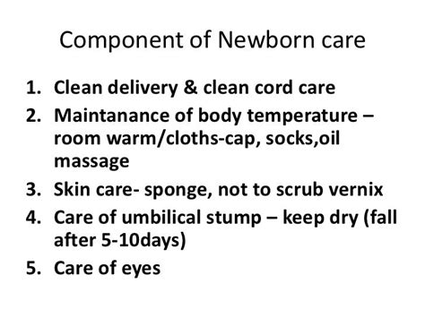 Care Of A Newborn