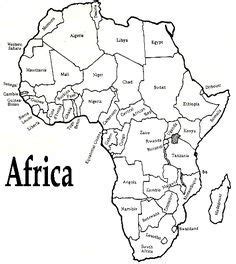 We always provide accurate maps for countries. White outline printable Africa map with political labelling, borders, etc. | Africa map, African ...