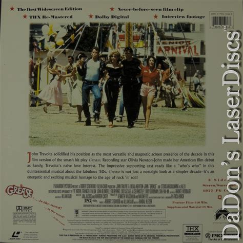 Grease Laserdisc Rare Laserdiscs Ac 3 Dolby Digital