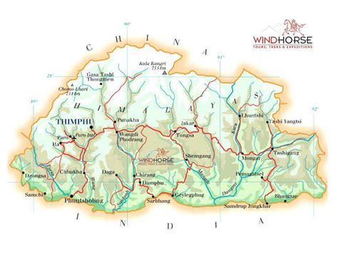 Maps Of Bhutan