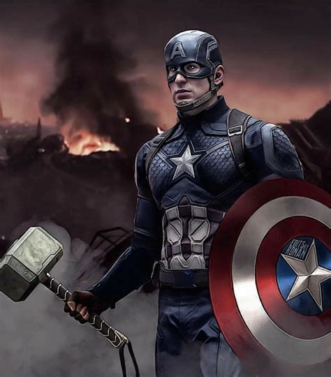 Captain America Thors Hammer Marvel Superhero Posters Marvel Heroes