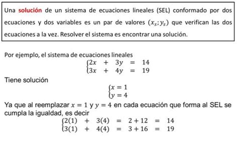 42 Resolver Sistemas De Ecuaciones Lineales Con Dos Variables Las