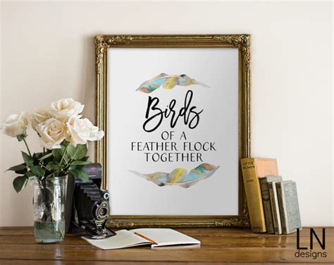 Instant Birds Of A Feather Flock Together 8x10 Printable Art Digital