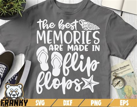 the best memories are made in flip flops svg cut file dxf etsy