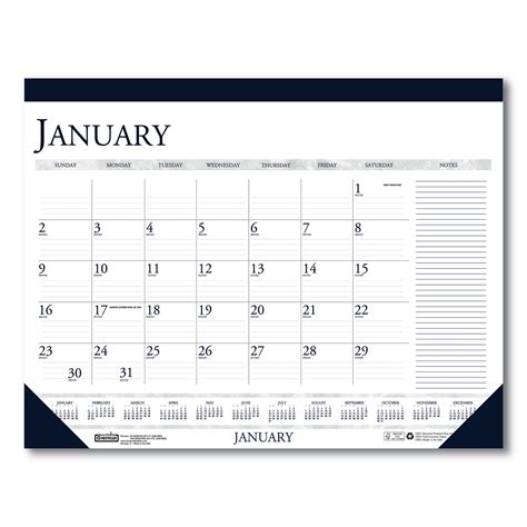 House Of Doolittle Recycled Two Color Monthly Desk Pad Calendar Wlarge Notes Section 22x17