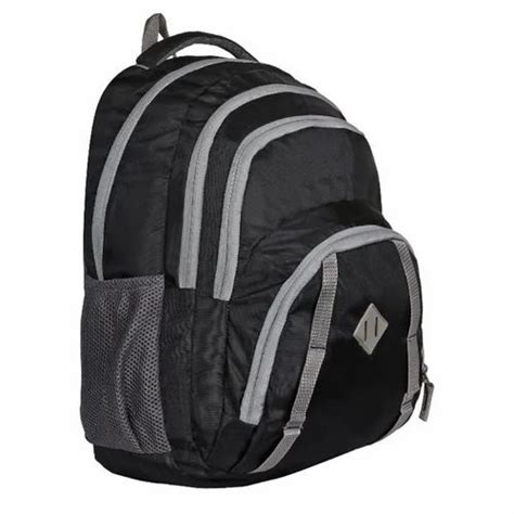 Black Polyester Backpack Number Of Compartments 3 Bag Capacity 35