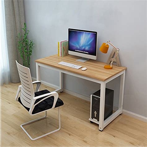 Laptop desk for bed, letbefuna lap desk for bed & sofa, foldable bed table with storage drawer/cup holder/notebook stand/2 desk mats, laptop tray table for working, eating, writing, reading, drawing. Dripex Modern Simple Style Steel Frame Wooden Home Office ...