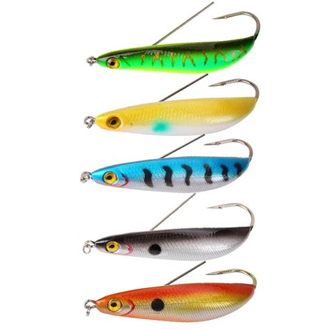 5 Pieces Rattling Minnow Spoon Fishing Lure 8 5cm 20g Freshwater