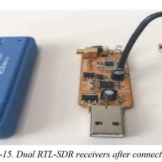 The dongles with blue or green. shows the dual RTL-SDR receivers after modifying the ...