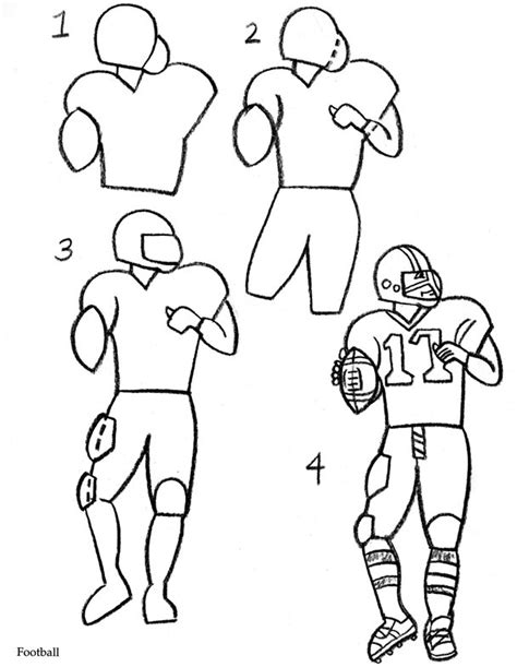 Coloring And Activity Pages How To Draw A Football Player