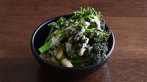 Purple Sprouting Broccoli With Sesame Sauce — Chef Koj